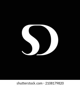 SD or DS abstract letter outstanding professional business awesome artistic branding company different colors illustration logo