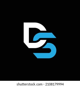 SD or DS abstract letter outstanding professional business awesome artistic branding company different colors illustration logo