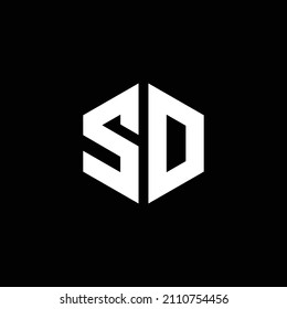 SD or DS abstract letter outstanding professional business awesome artistic branding company different colors illustration logo