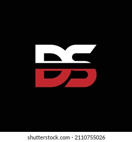 SD or DS abstract letter outstanding professional business awesome artistic branding company different colors illustration logo