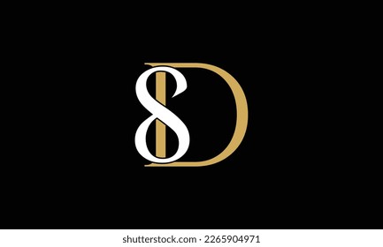 SD, DS, Abstract Letters Logo Monogram