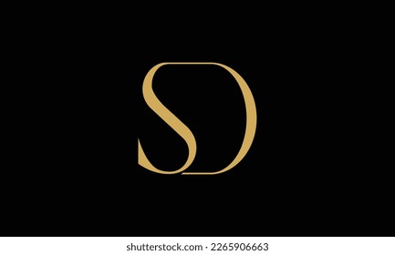 SD, DS, Abstract Letters Logo Monogram