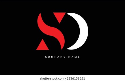 SD, DS Abstract Letters Logo Monogram
