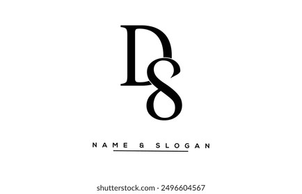 SD, DS Abstract Letters Logo Monogram