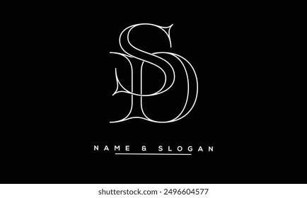 SD, DS Abstract Letters Logo Monogram