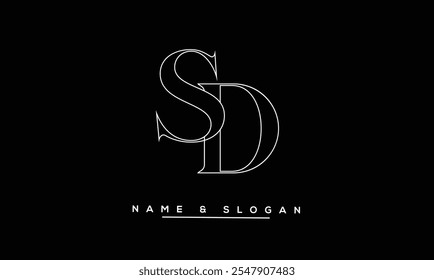 SD, DS Abstract Letters Logo Monogram