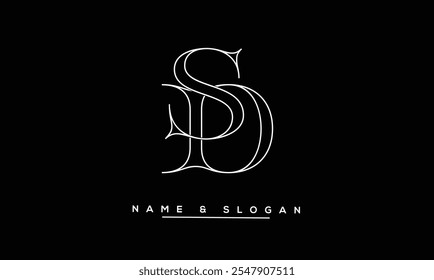 SD, DS Abstract Letters Logo Monogram