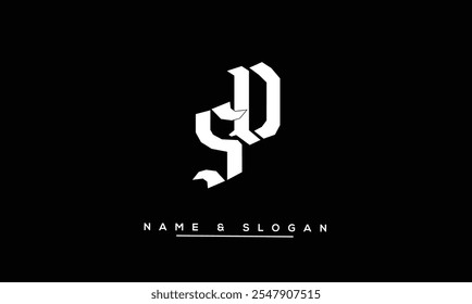 SD, DS Letras Abstractas Logo Monograma