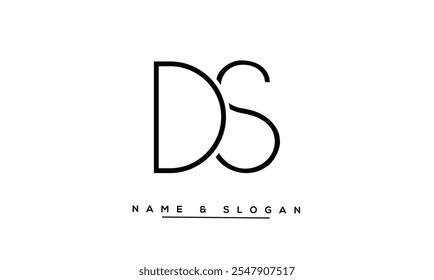 SD, DS Abstract Letters Logo Monogram