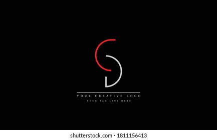 SD DS abstract vector logo monogram template