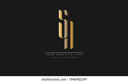 SD DS abstract vector logo monogram template