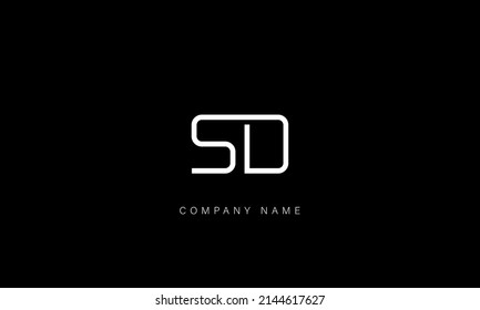 SD, DS alphabet letters logo monogram