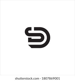 SD or DS letter logo design.