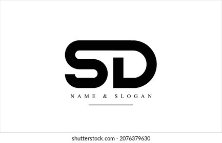 SD, DS, S, D abstract letters logo monogram