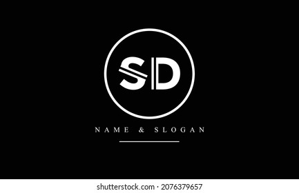 SD, DS, S, D abstract letters logo monogram