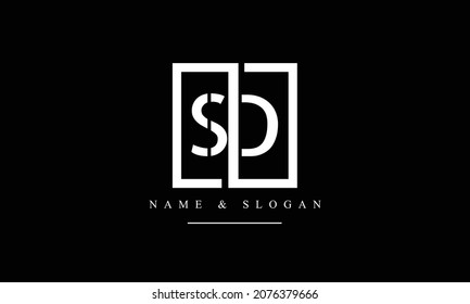 SD, DS, S, D abstract letters logo monogram