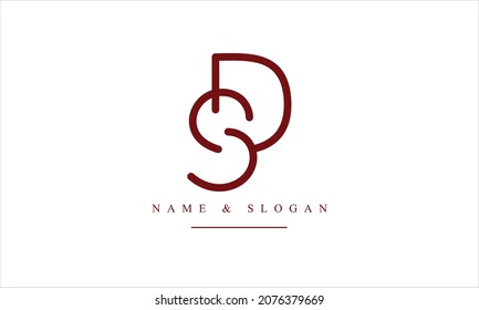 SD, DS, S, D abstract letters logo monogram