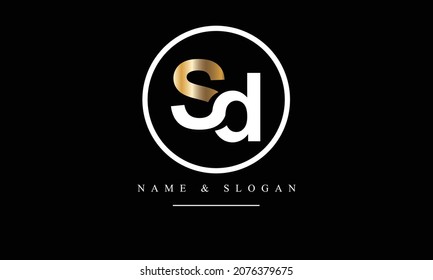 SD, DS, S, D abstract letters logo monogram