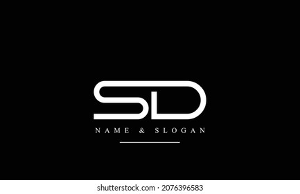 SD, DS, S, D abstract letters logo monogram