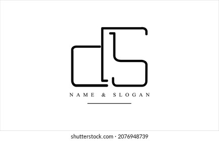 SD, DS, S, D abstract letters logo monogram