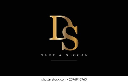 Abstrakte Buchstaben SD, DS, S, D, Logo-Monogramm