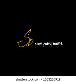 SD handwritten logo for identity