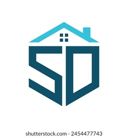 SD House Logo Design Template. Letter SD Logo for Real Estate, Construction or any House Related Business