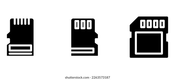 sd icon or logo isolated sign symbol vector illustration - high quality black style vector icons
