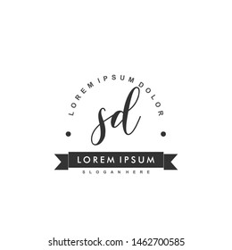 SD Initial beauty monogram logo vector