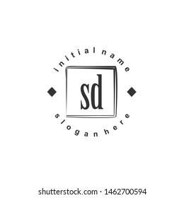 SD Initial beauty monogram logo vector