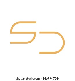 SD initial letter logo template vector icon design