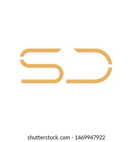 SD initial letter logo template vector icon design