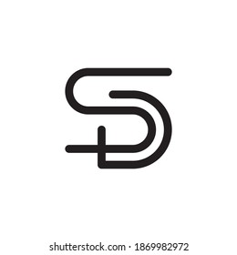 logotipo vectorial de letra inicial de sd