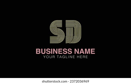 SD initial logo | initial based abstract modern minimal creative logo, vector template image. luxury logotype , real estate homie . typography . initials 