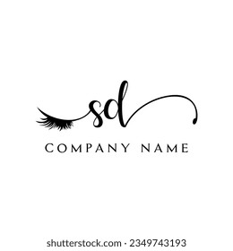SD inicial Logotipo lash logotipo eyelector moderno