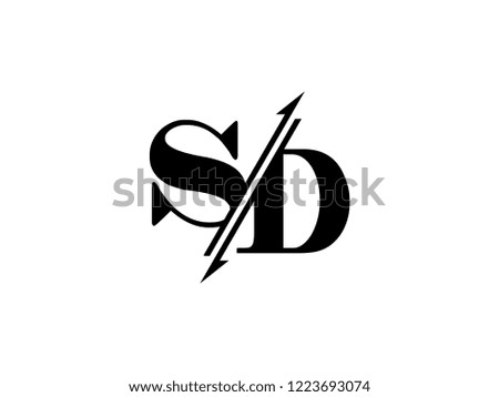 SD initials logo sliced