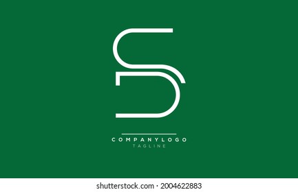 SD initials monogram letter text alphabet logo design