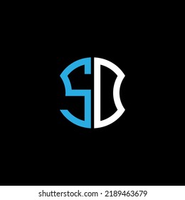 SD letter logo creative design with vector graphic, Abc simple and modern logo design.