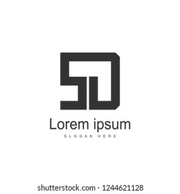 SD Letter logo design. Initial letter logo template