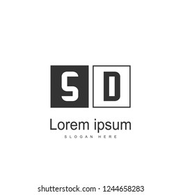 SD Letter logo design. Initial letter SD Logo