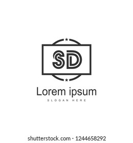 SD Letter logo design. Initial letter SD Logo
