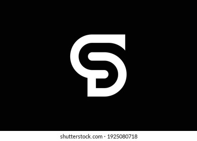 Diseño del logotipo de letras SD sobre fondo de lujo. Concepto de logotipo de letras de monograma DS. Diseño de iconos SD. Diseño de iconos de letras blancas elegantes y profesionales de DS sobre fondo negro.