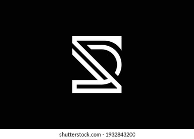 SD letter logo design on luxury background. DS monogram initials letter logo concept. SD icon design. DS elegant and Professional white color letter icon design on black background.