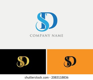 SD Letter Logo Design Template 