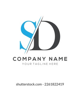 SD letter logo design template elements. SD letter vector logo.