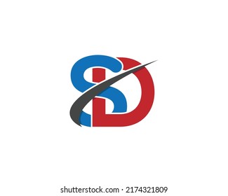 SD Letter Logo Design Vector Icon. Creative and Modern Alphabet Grope Template.