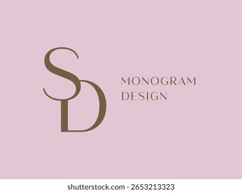SD letter logo icon design. Classic style luxury initials monogram.