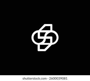 SD letter modern simple clean logo