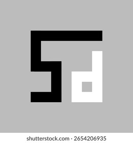 Sd LETTER VECTOR UNIQUE LOGO