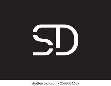 SD Logo Design Template Vector Graphic Branding Element.
